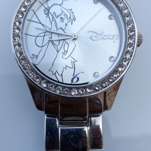 Disney Accutime Tinker Bell Silver Bling Bold Watch - Picture 4 of 13